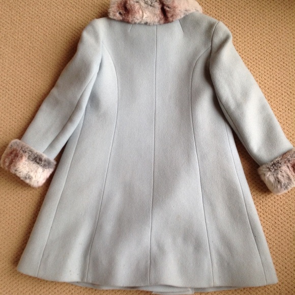 Vintage lined coat with fur trim - Picture 5 of 8